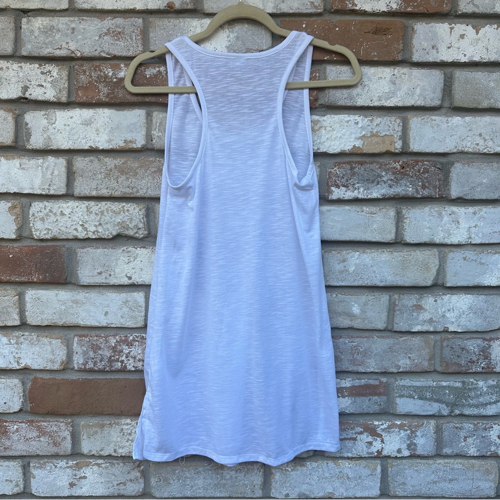 Decree White Razor Back Tank Top - Picture 9 of 10